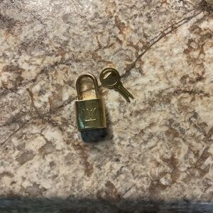 Louis Vuitton Gold Padlock with Key